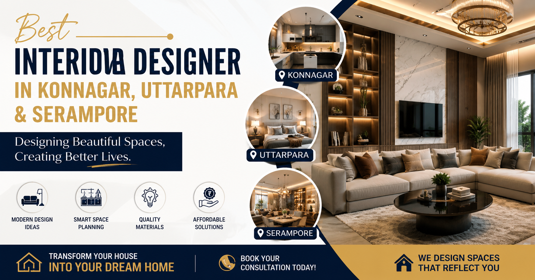 Best Interior Designer in Konnagar, Uttarpara & Serampore